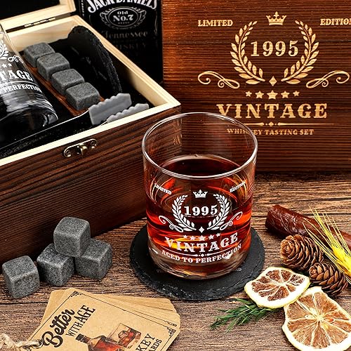 Miniatura 9 de Pagather Regalos de 50 cumpleaños para hombres  Juego de vasos de whisky vintage de 1974, ideas de aniversario de 50 años para él, papá, marido,
