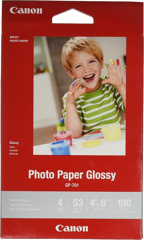 CanonInk Papel fotográfico brillante 4"x 6" 100 hojas (1433C001), rojo