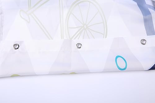 Miniatura 3 de Cortina de ducha impermeable de tela con ganchos, Estados Unidos de Canadá, mapa de alto detalle, 72 x 72 pulgadas, decoración creativa para el hogar