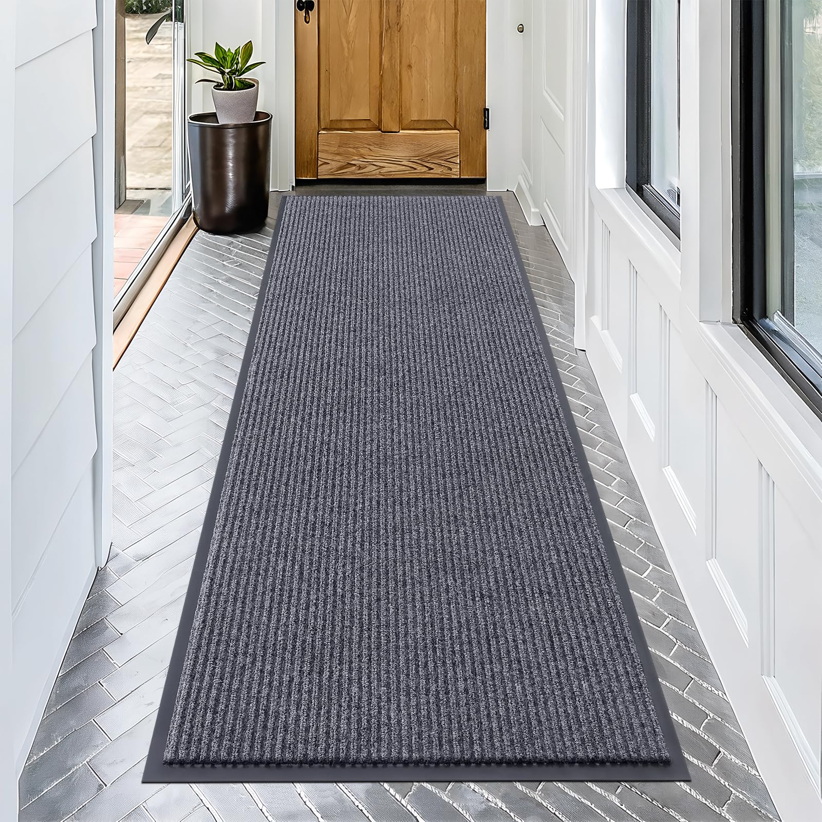 OLANLY Front Door Mat Indoor Outdoor Entrance, Waterproof Heavy Duty Doormat, Fade Resistant, Low Profile, Easy Clean Patio Porch Welcome Floor Mats for Entry, 29.5x17, Beige — view 223