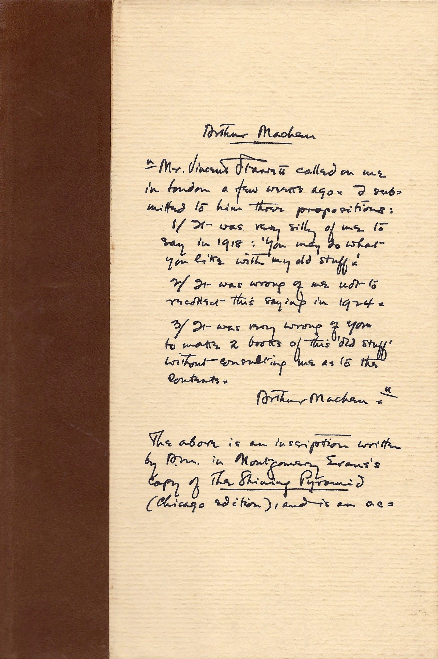 Cover of Starrett vs. Machen: A Record of Discovery and Correspondence