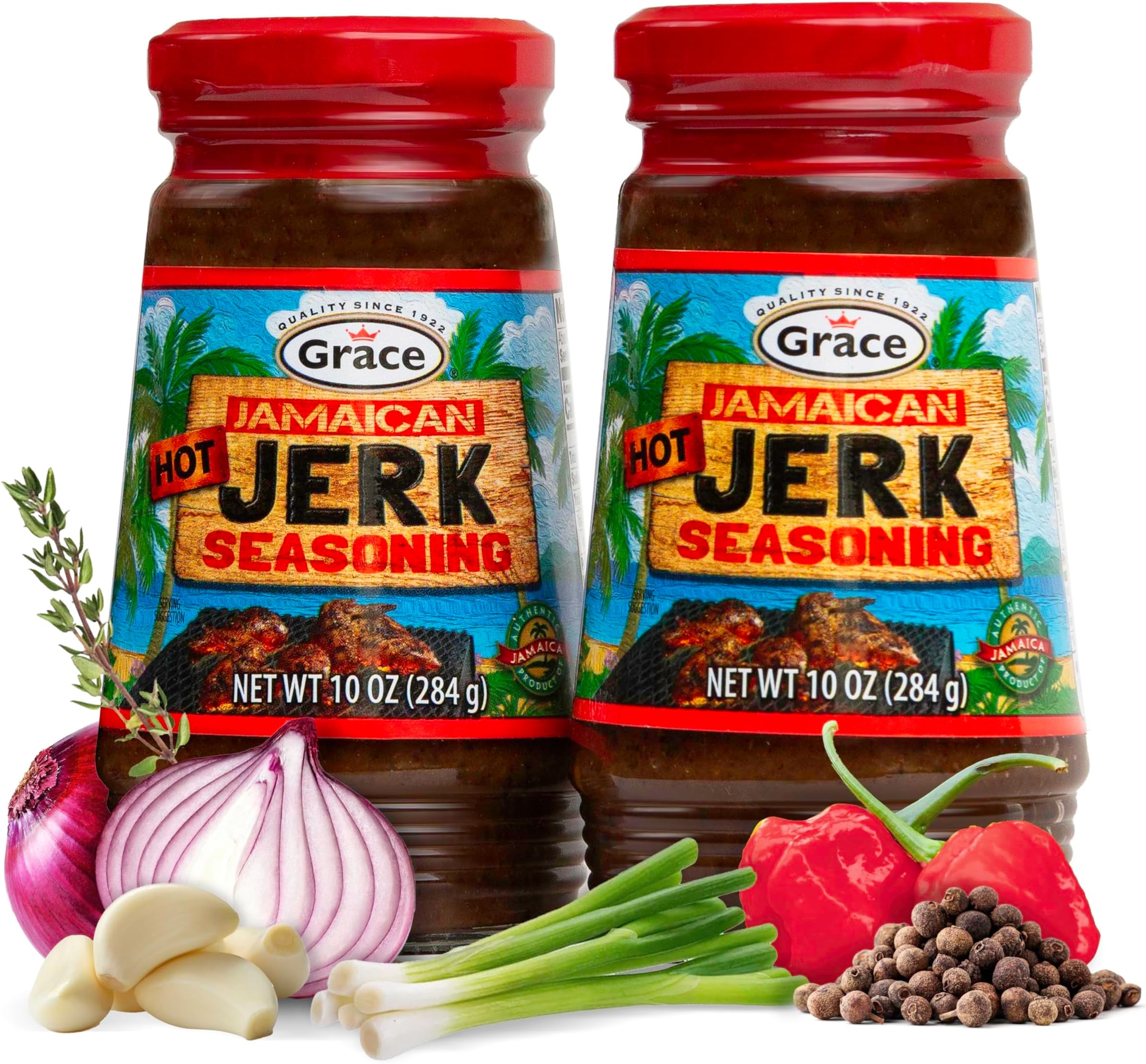 Amazon.com : Grace Jamaican Jerk Seasoning Paste - 10oz - Hot Jerk ...