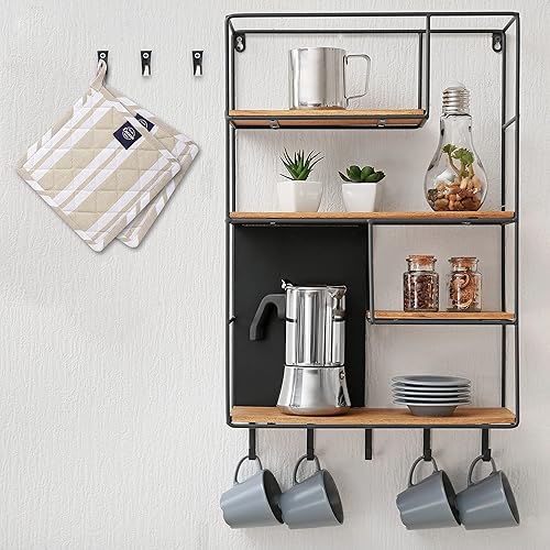 Miniatura 6 de Encasa Homes - Guantes largos para horno y microondas (juego de 2 piezas) para cocina, silicio plateado resistente al calor, gruesos y seguros,