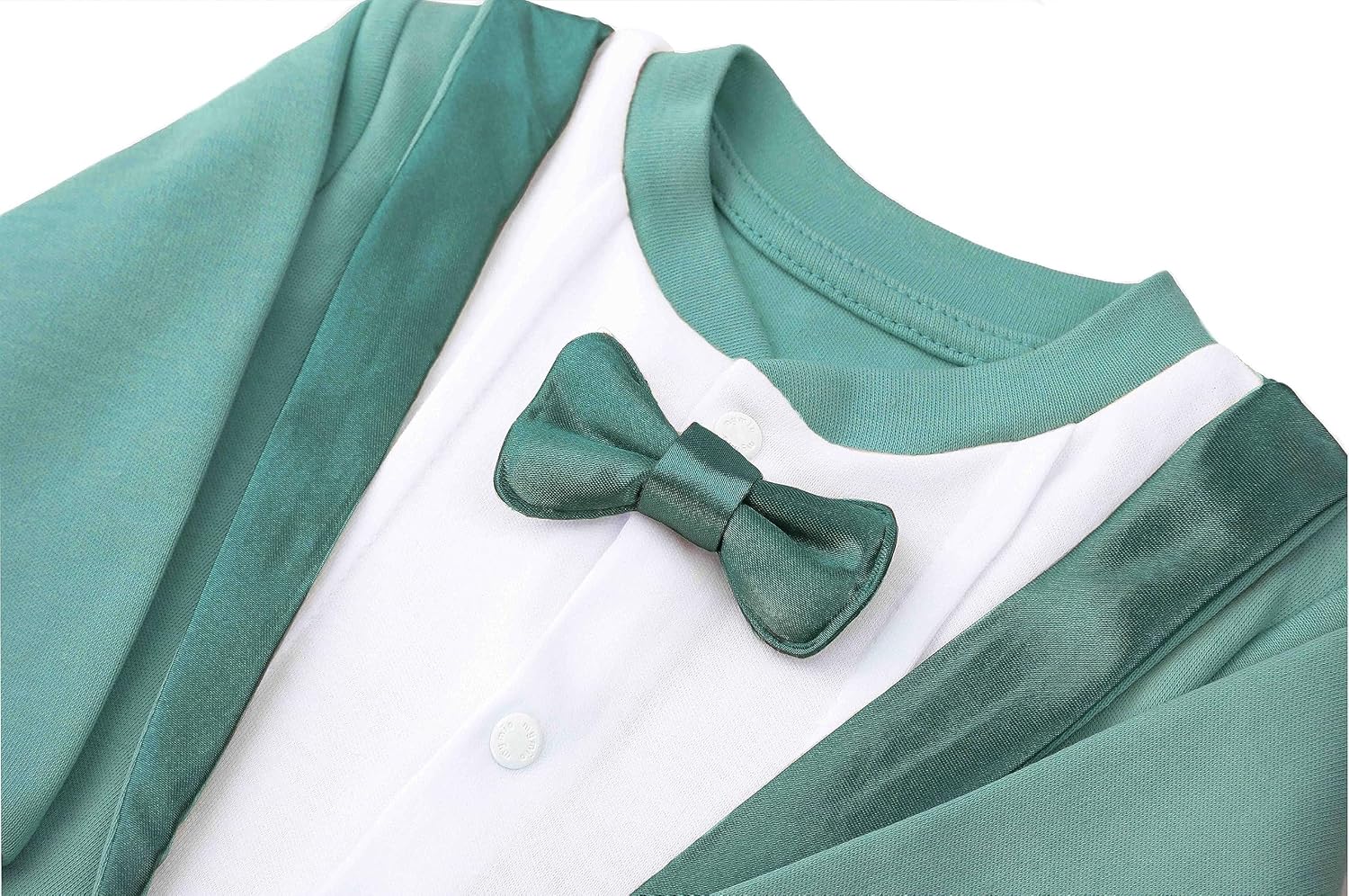 Lilax Baby Boy Gentleman Tuxedo Footie Christmas Holiday Outfit with Bow Tie