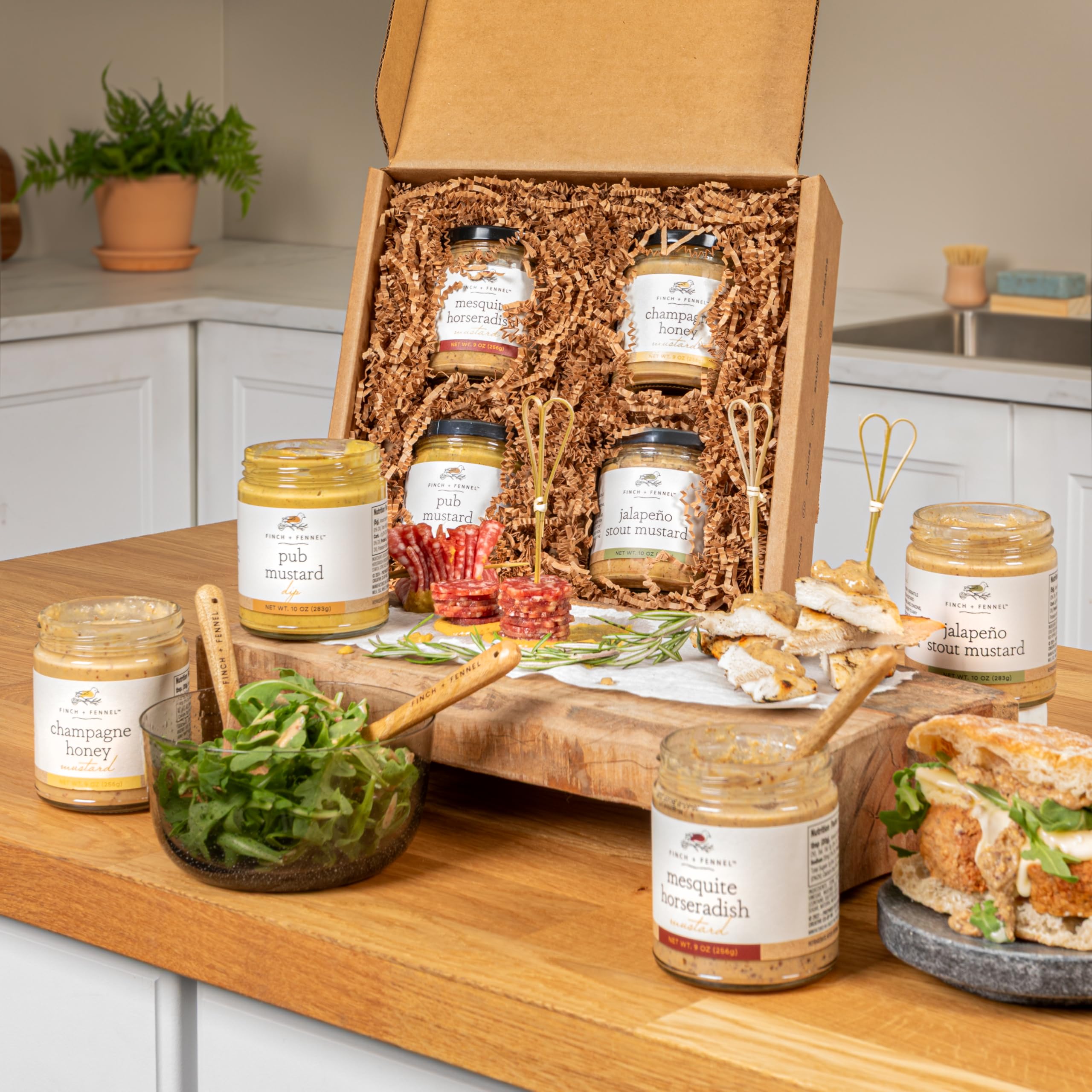 Finch + Fennel 4 Piece Son of a Mustard Sampler Pack Gift Box