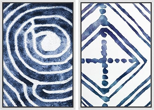 Miniatura 37 de IDEA4WALL Lienzo enmarcado para pared, juego de arte Bauhaus dorado de mediados de siglo, patrón de cuadrícula moderna, ilustraciones con formas