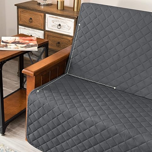 Vista 61 de Chun YI. - Funda reversible para sofá, funda para sillón, fácil de instalar, lavable, cubiertas para sala de estar. Negro