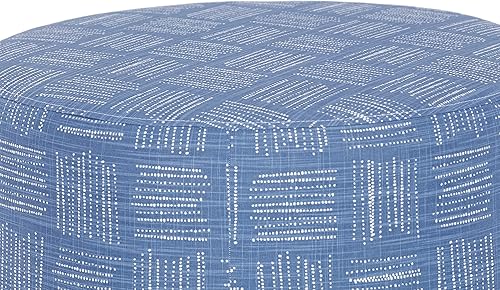 Miniatura 10 de MJL Furniture Designs Sophia Collection Mystere Series Otomana redonda contemporánea, patas cósmicasgris oscuromadera