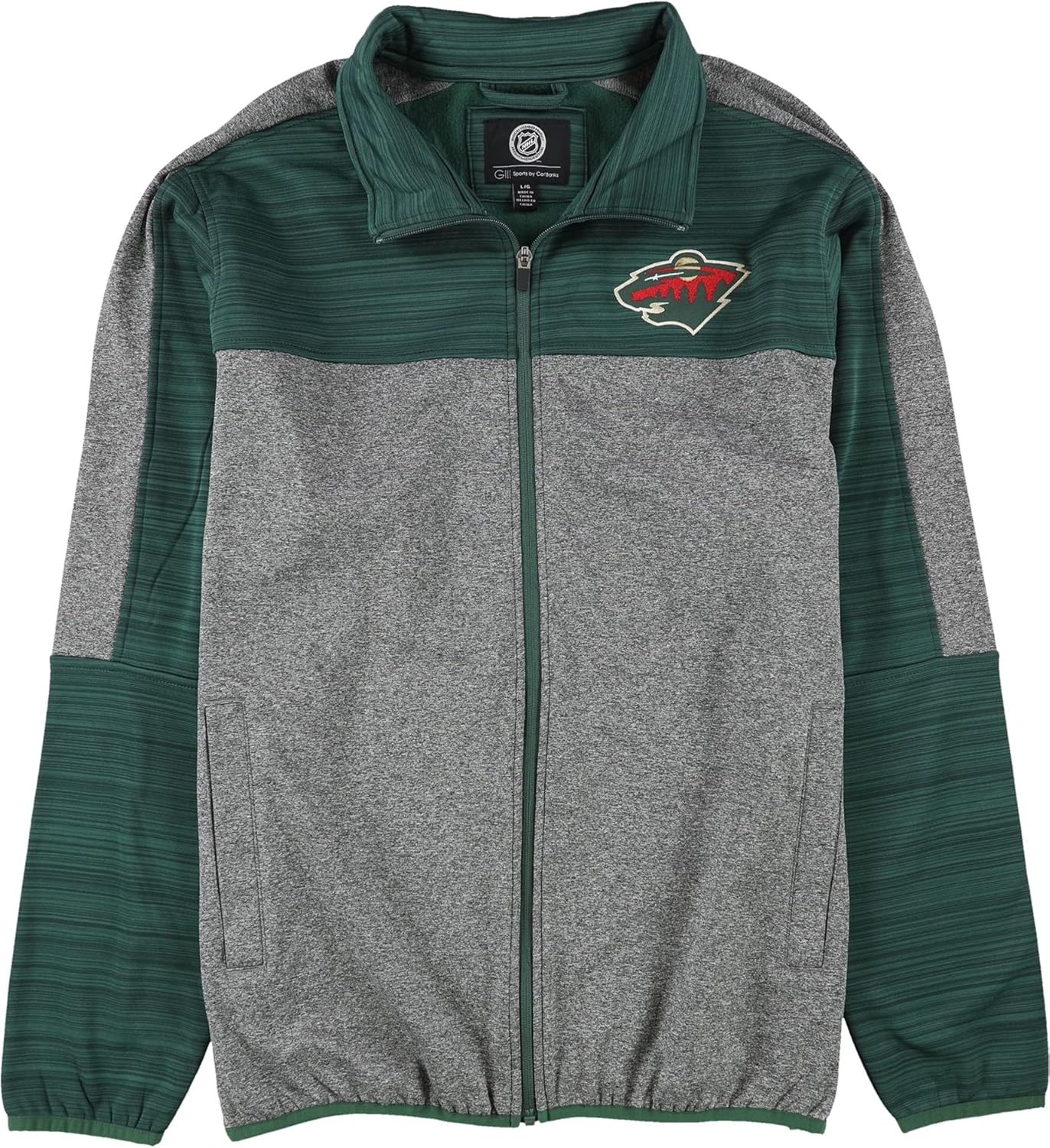 G-III Sports Mens Minnesota Wild Jacket, Grey, Large