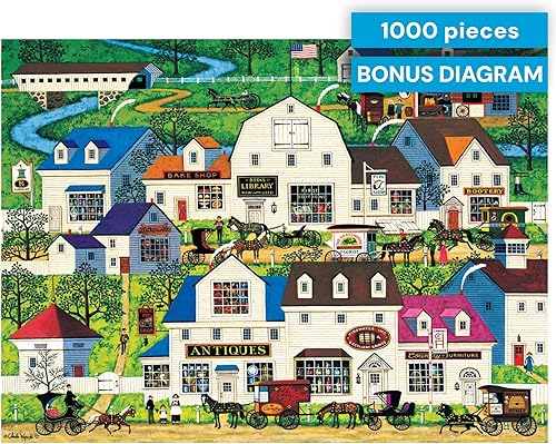 Vista 38 de Buffalo Games - Charles Wysocki - Witch's Bay - Rompecabezas de 1000 piezas para adultos - Rompecabezas desafiante perfecto para noches de juego