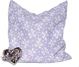 Lavendelblüten Lavendelkissen zum Schlafen Erwachsene und Kinder gefüllt mit Lavendel getrocknet Dekokissen Bio Kissen duftend 30x30 cm Vintage Baumwollbezug Geschenk Frauen (Lila 30x30cm)