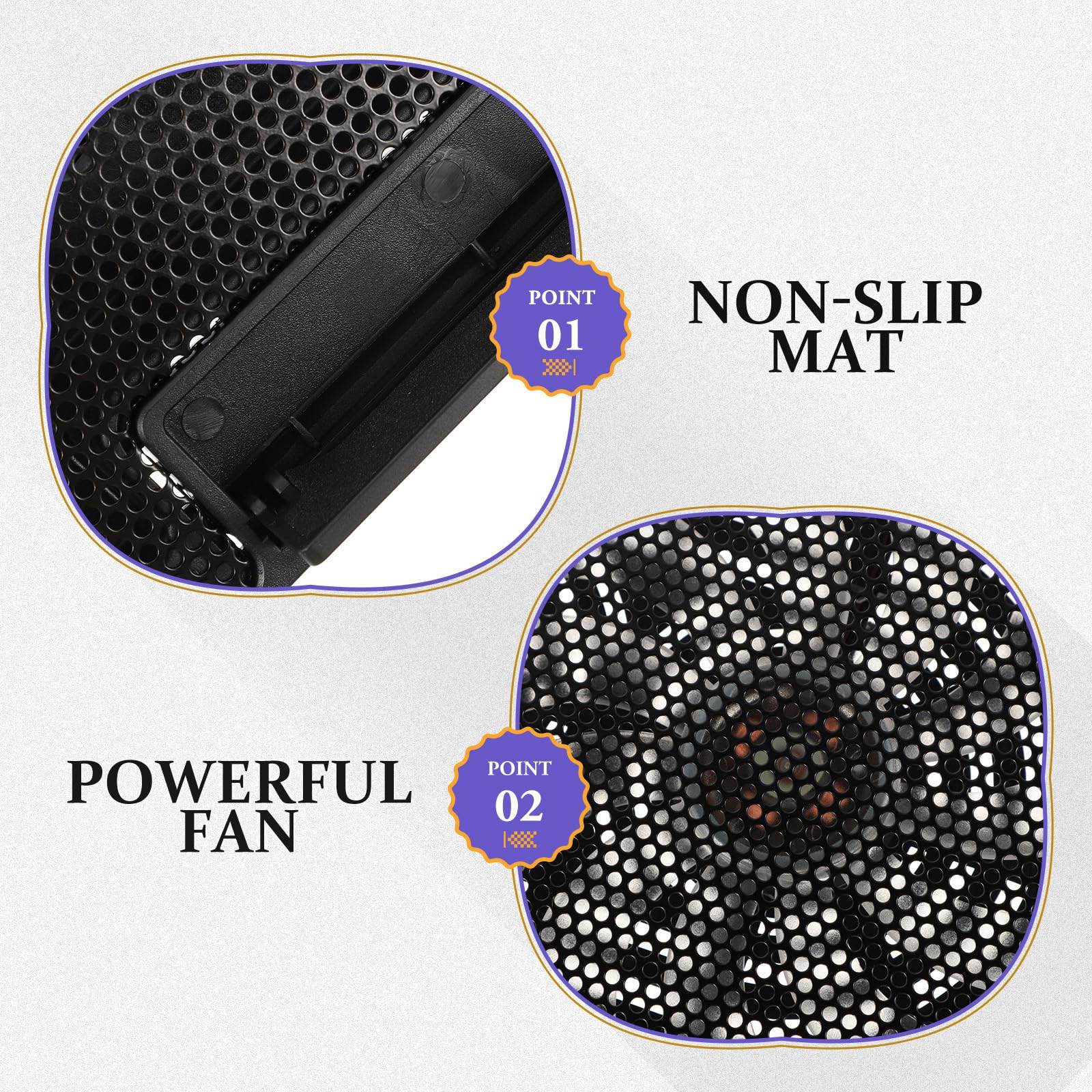 Soporte de Refrigeración para Portátil Ventilador Ajustable, Negro