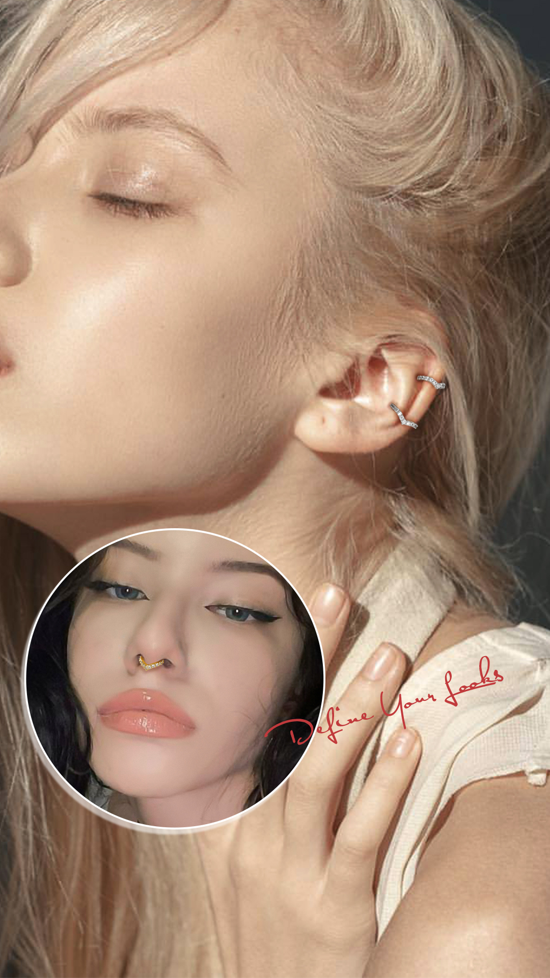 OUFER Piercing Ad Anello Per Cartilagine - Acciaio Chirurgico 16G, 8/10/12mm - Foto 3