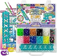 Vista 1 de Rainbow Loom® Duo Combo con colección de bandas de goma Jewel, cuenta con 2 que se conectan para hacer creaciones más largas y anchas, un estuche