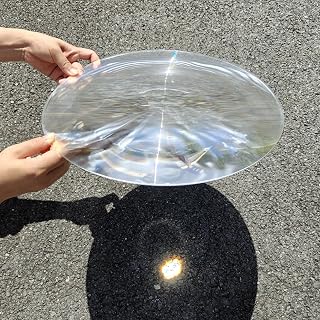 Fresnel Lens, Diameter 14.96"(380mm), Focal Length 17.71"(450mm), Solar Oven, Solar Death ray for Physics Classroom, Fire Starter for Solar Heating, Acrylic Lens (not Glass)