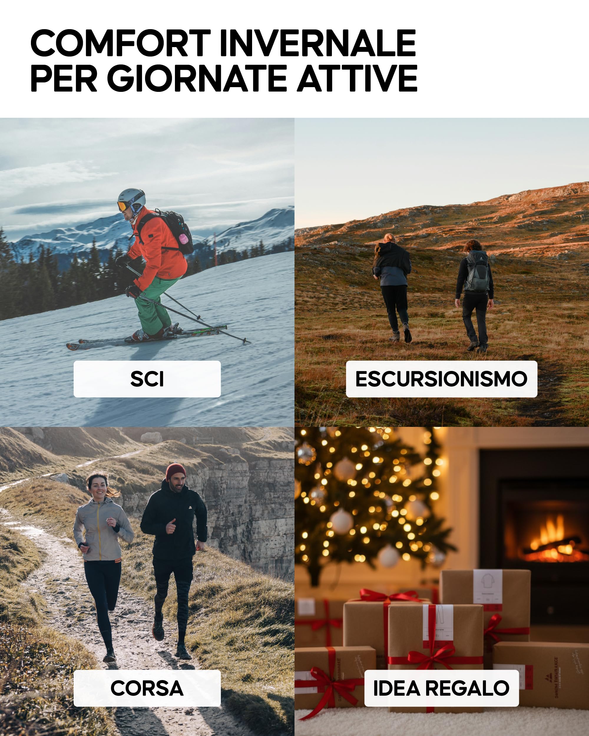 DANISH ENDURANCE Fascia per Capelli in Lana Merino, Fasce Capelli Donna e Uomo, Funzionale, Ideale per il Freddo e all'Aperto, Unisex, 1 o 2 Pezzi