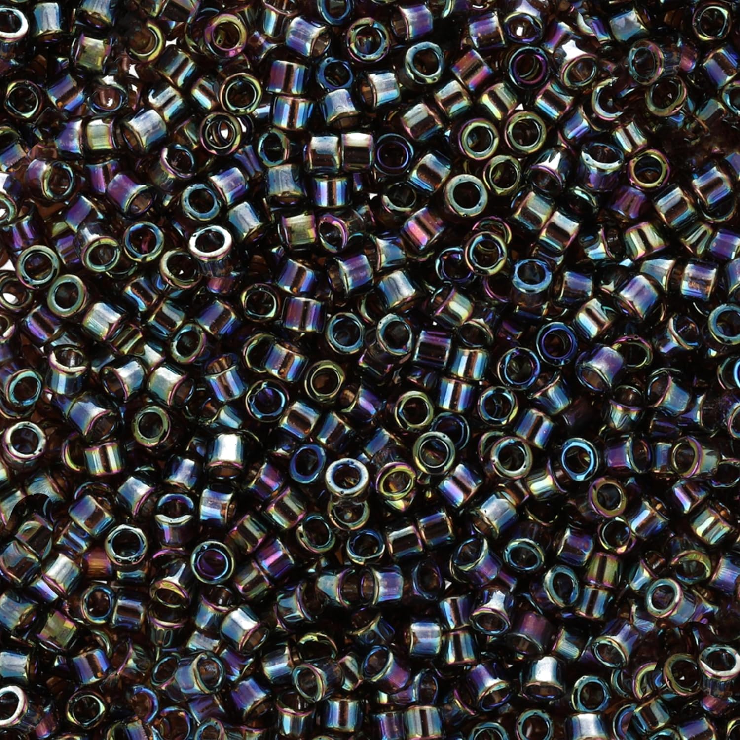 Miyuki Delica Seed Beads – Size 11/0 (1.6 mm), DB0180, Transparent Brown AB, 7.2 g, Approx. 1440 Beads, Made in Japan - Image 2