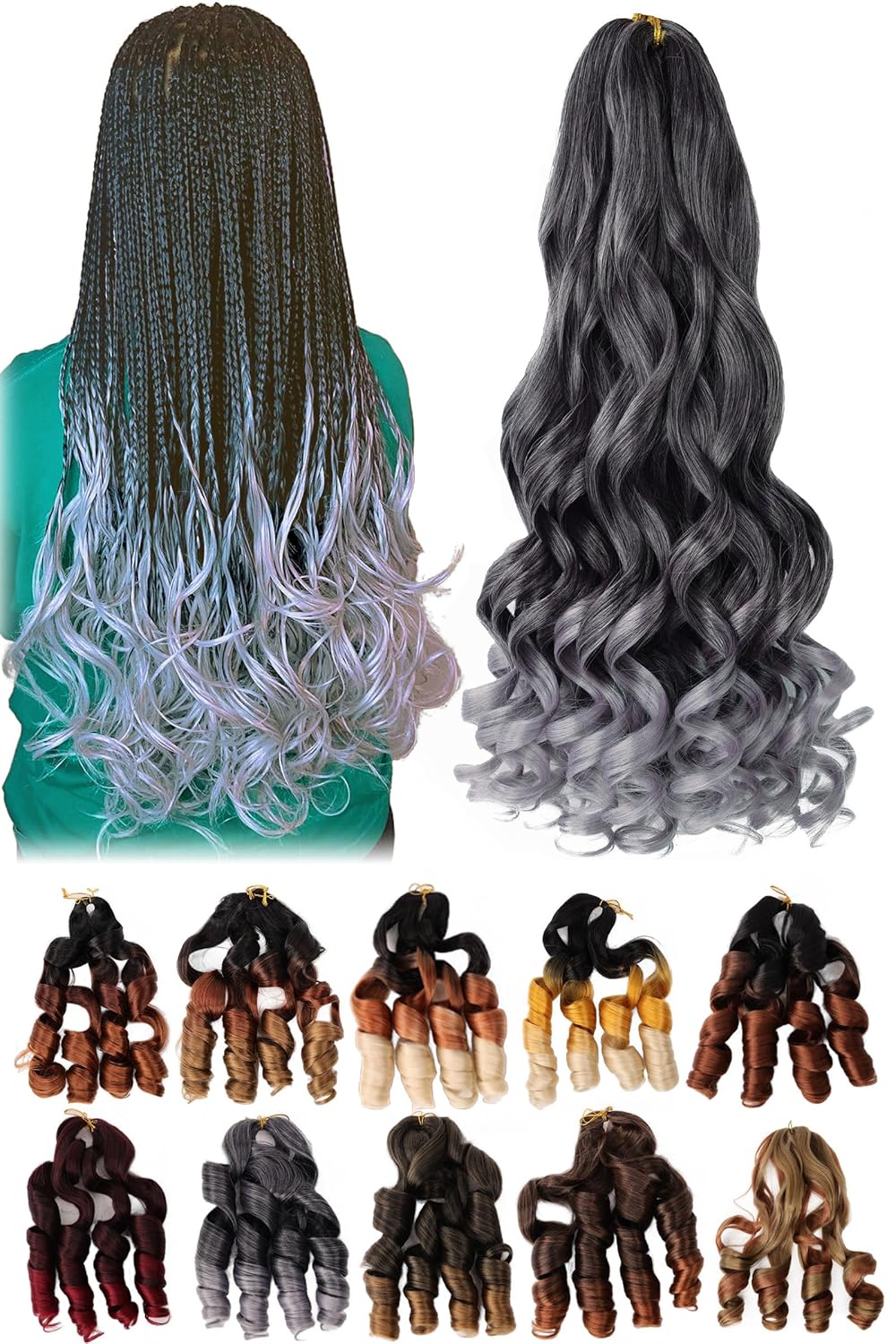 French Curl Braiding Hair 20 Inch Loose Wave French Curly Braiding Hair Pre