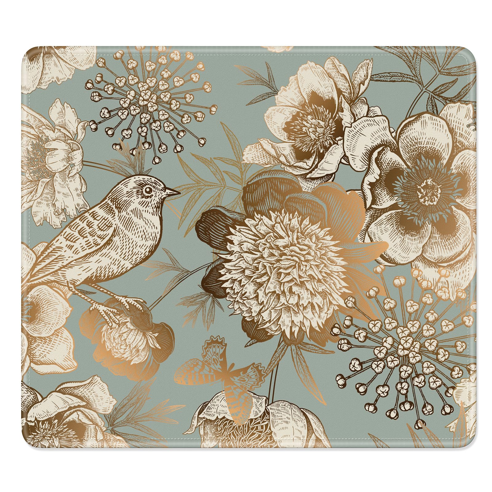 Niniubye Mouse Pad, Minimalism Marble Style Computer Pad, Anti-Slip Rubber Mouse Mat with Stitched Edges for Gaming, Office, Laptop, PC, Women, 9" x 8