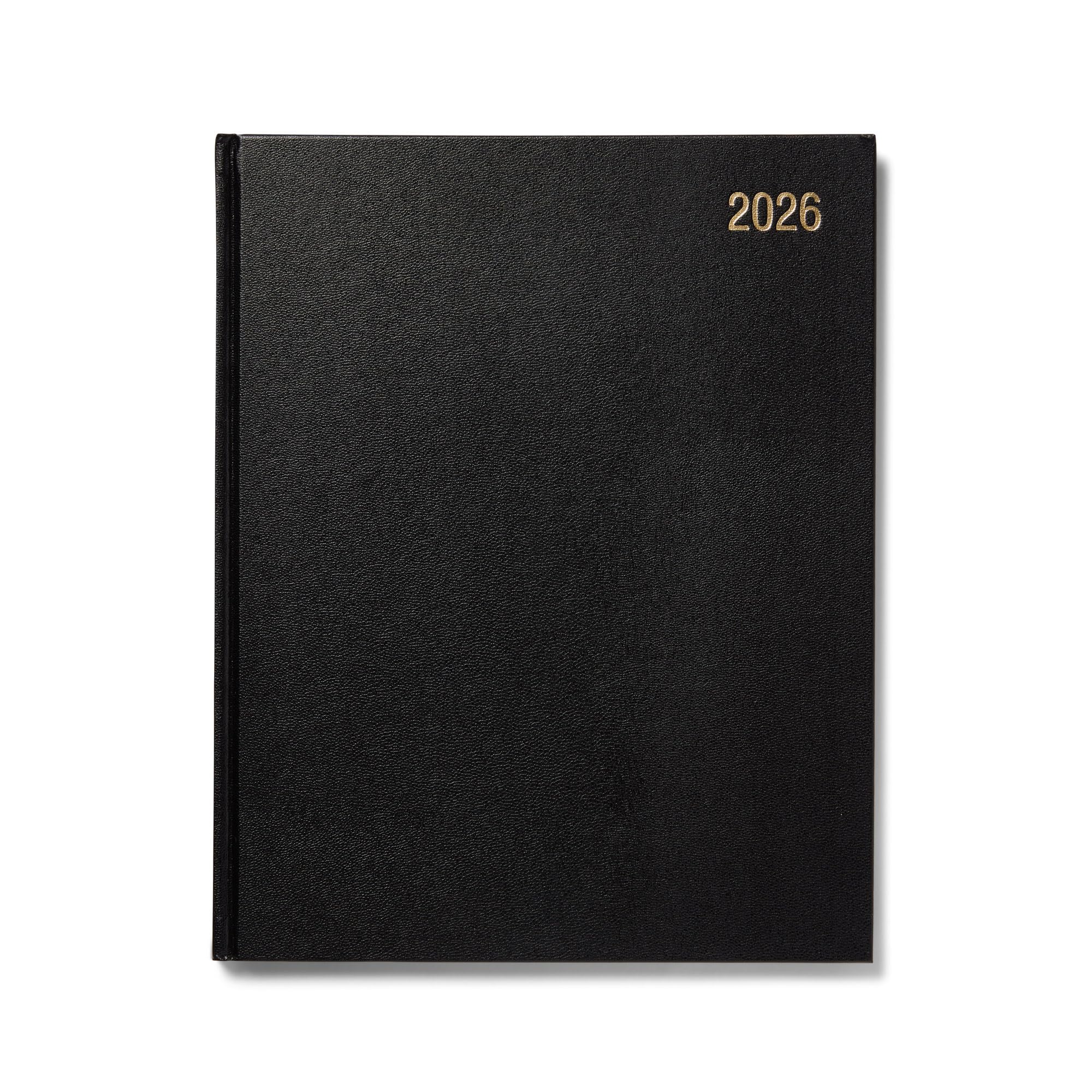 2026 Diary Quarto Desk Diary Week to View Appointments Planner with Hard Cover - Black