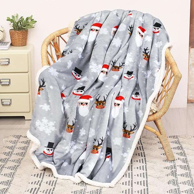 Catmas Spirit Mosaic Sherpa Blanket