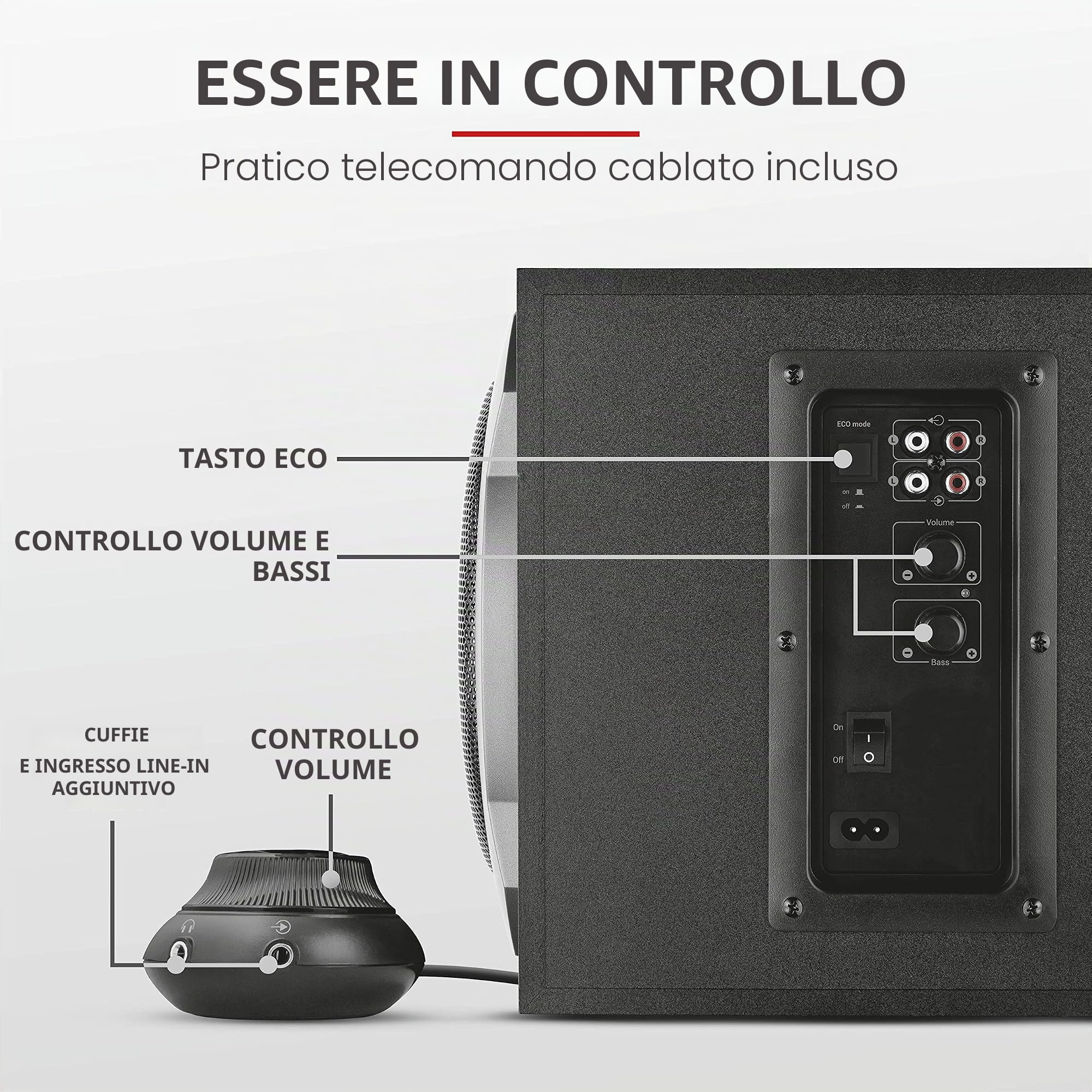 Trust Tytan 2.1 set di altoparlanti 2.1 canali 60 W Nero