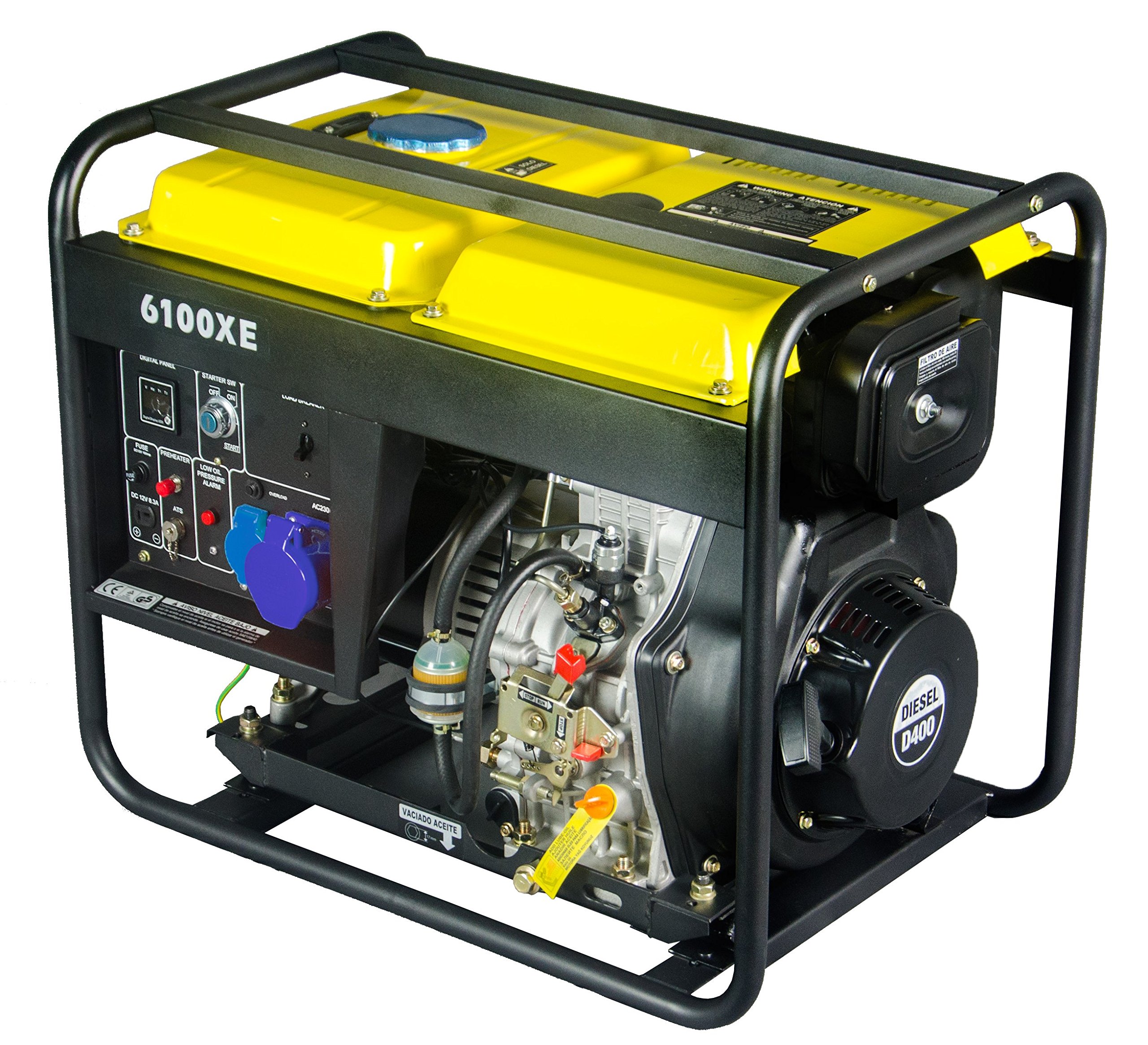 ITC Power NT-6100XE - Generador Diésel, color amarillo y negro