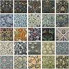 Yoosso 25 Pcs Fat Quarters Fabric Bundles, 25 x 25cm Cotton Fabric Bundles for Quilting Projects, Soft Natural Material for Sewing, DIY Crafts, Patchwork, Home Decor, Patchwork (Vintage Florals)