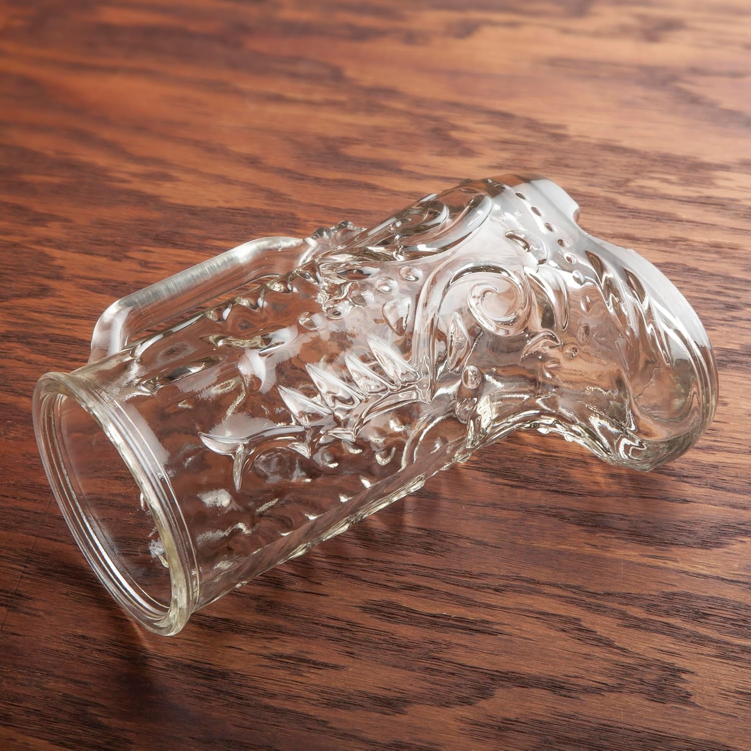Final Touch Wild West Boot Beer Glass, Set of 2 - Unique Drinking Cups with Handle - Thick Lead-Free Glass, 22 oz Capacity, Rustic Barware Gift Box Included for Cocktails & Beverages