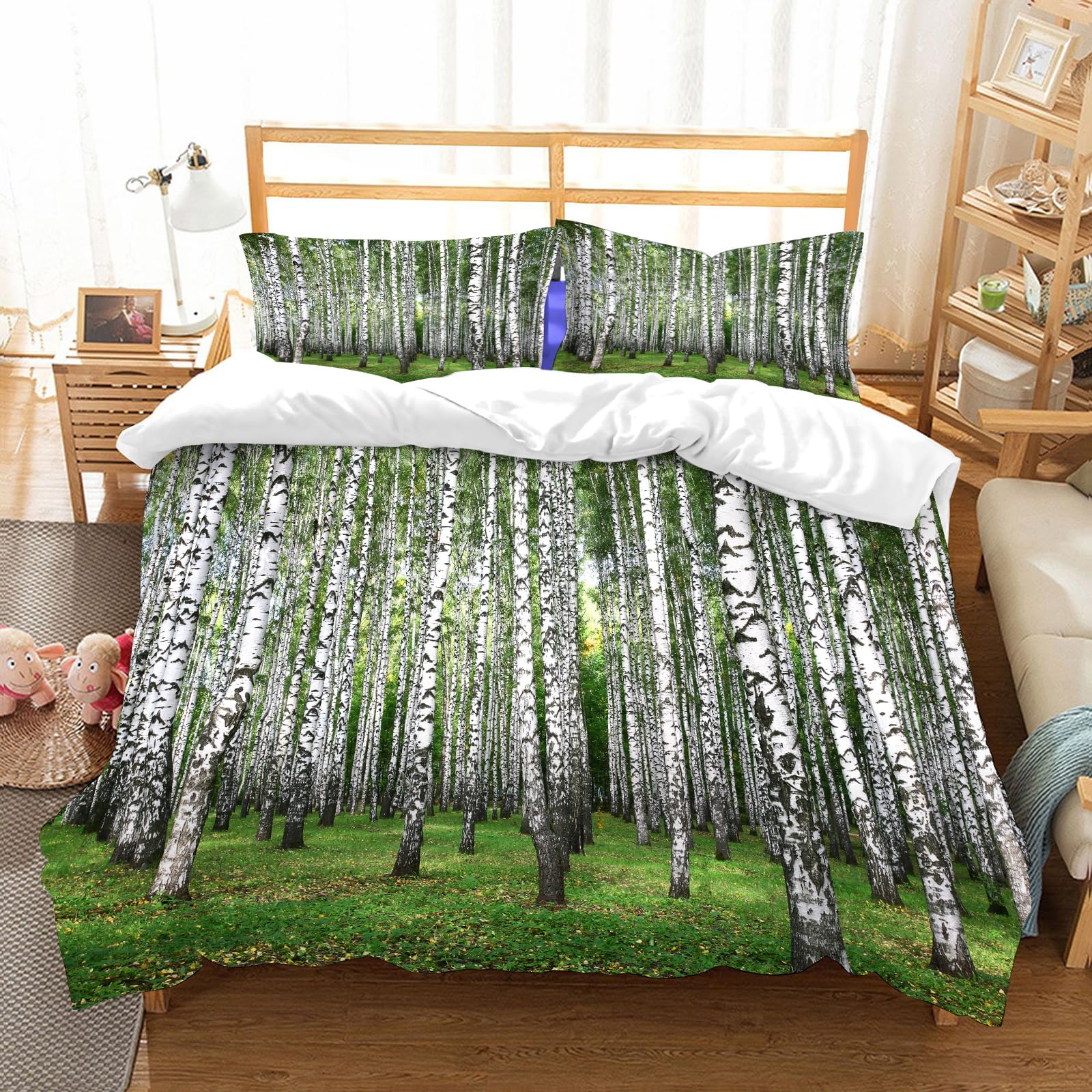Parure de lit forêt d'automne en microfibre pour une ambiance cocooning de saison