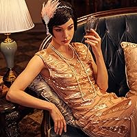 Vista 7 de BABEYOND - Collar de perlas sintéticas estilo art deco de la década de 1920, collar de perlas largas para fiesta de disfraces de estilo Gatsby