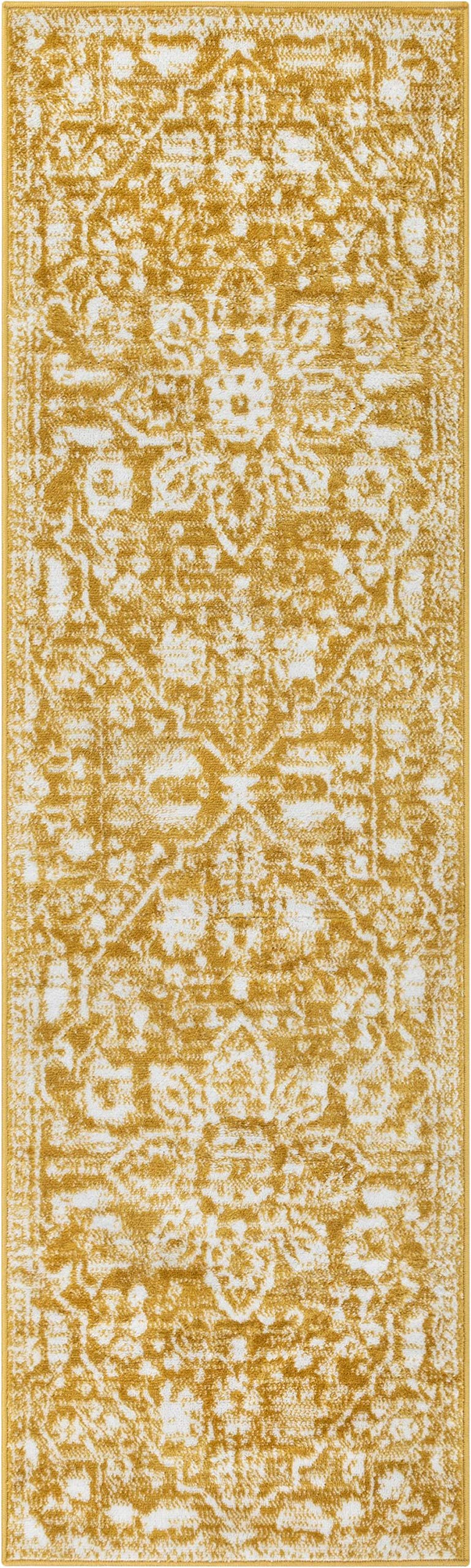 Well Woven Della Gold Vintage Medallion Pattern Runner Rug (2'3" x 7'3" Runner)
