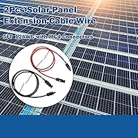 Vista 5 de WFLNHB Cable de extensión de panel solar de calibre 12 negro + rojo de 5 pies, 12 AWG con conector solar hembra y macho