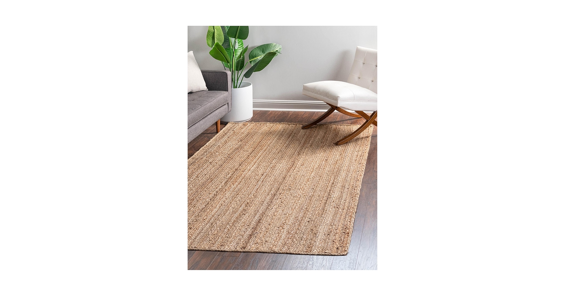 Amazon.com: Unique Loom Braided Jute Collection Area Rug - Dhaka