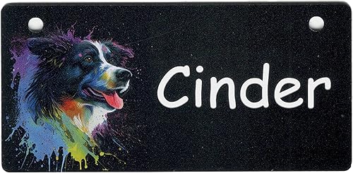 Border Collie #1 Splash Art - Etiqueta para caja