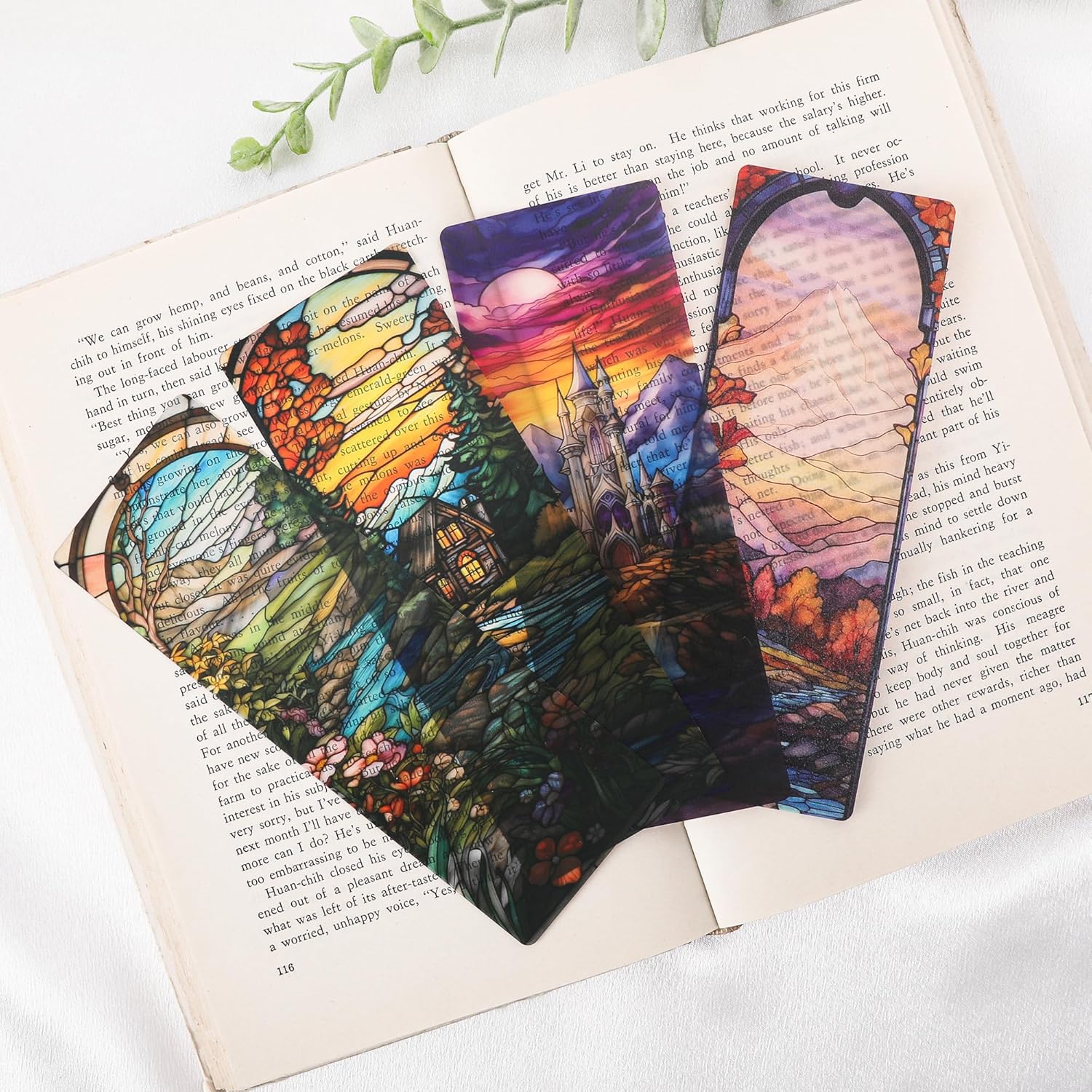 Fantasy Acotar Bookmark Gifts - 10 Pcs Personalized Stained Glass Bookmarks for Women Book Lovers Dark Romance Vintage Page Marks Reading Accessories Bookish Gift for Birthday Back to School - Image 4