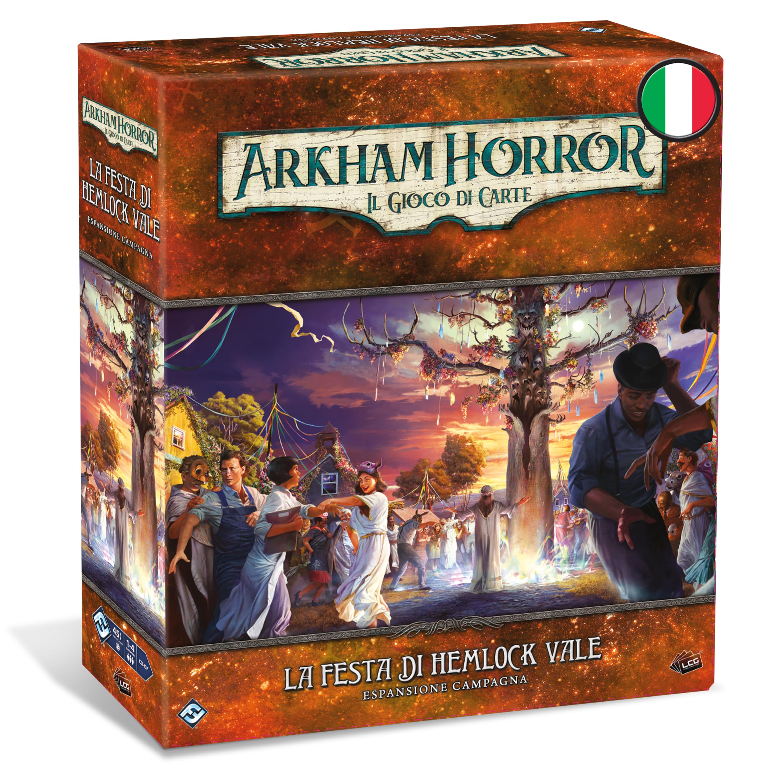 Asmodee - Arkham Horror LCG – La Festa di Hemlock Vale – Esp. Campagna, Espansione Gioco da Tavolo, 1-4 Giocatori, 14+ Anni, Edizione in Italiano