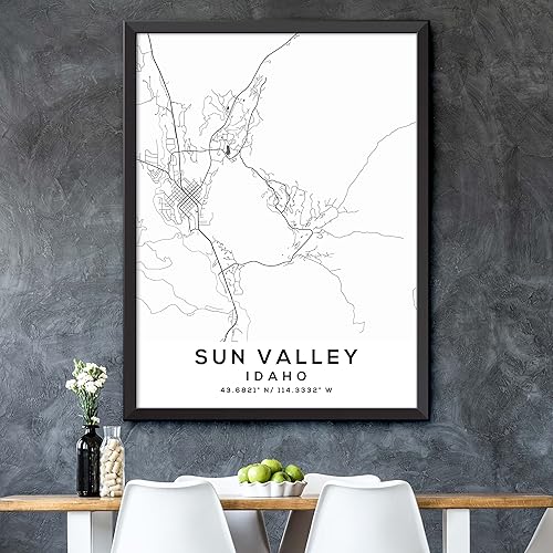 Miniatura 5 de Mapa de Sun Valley, Idaho, Light 2 (18x24)
