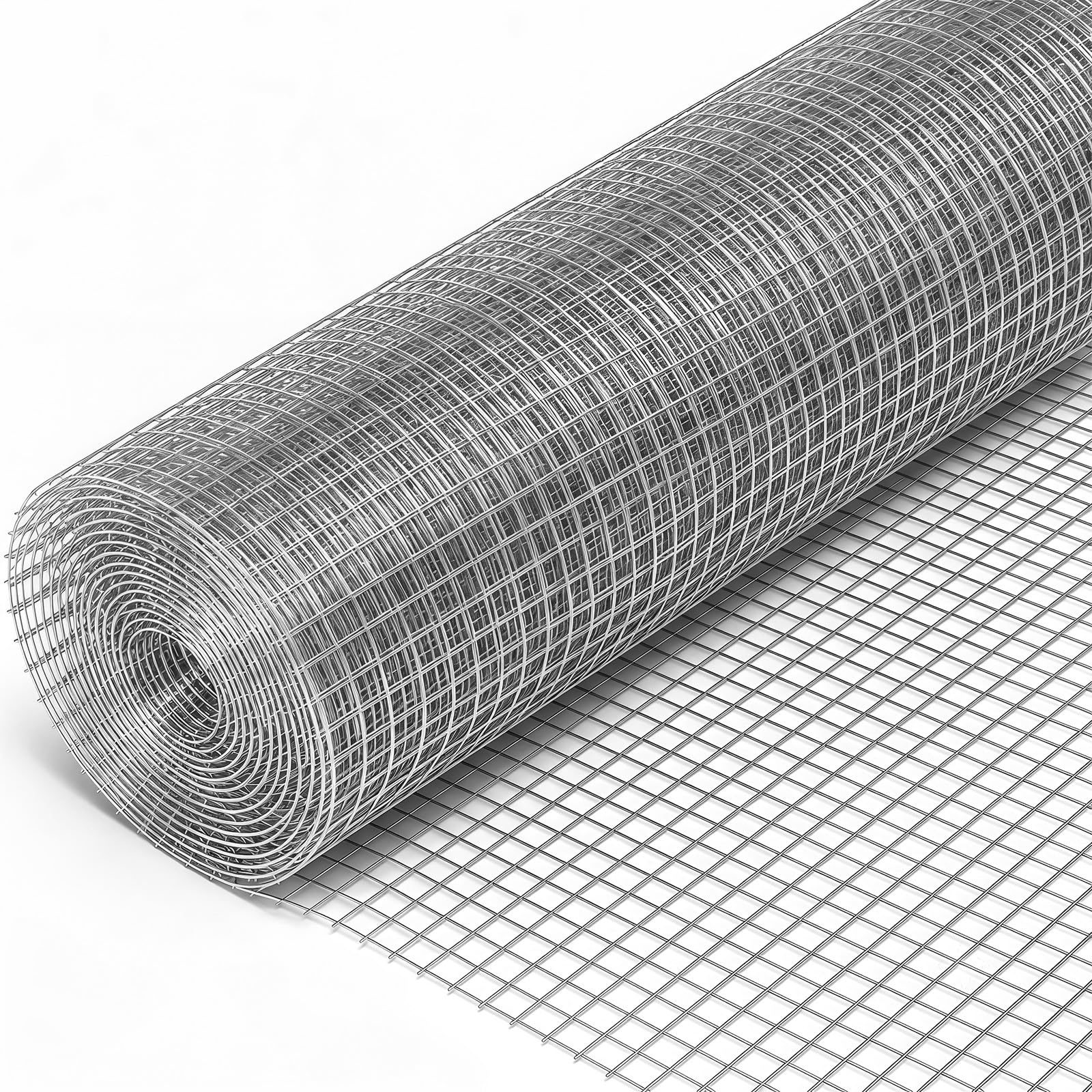 Rejilla de alambre de malla fina, 100 cm x 5 m, para bancal alto, rollo de malla galvanizada, malla de 6 mm, malla de alambre como alambre para conejos, alambre para conejos