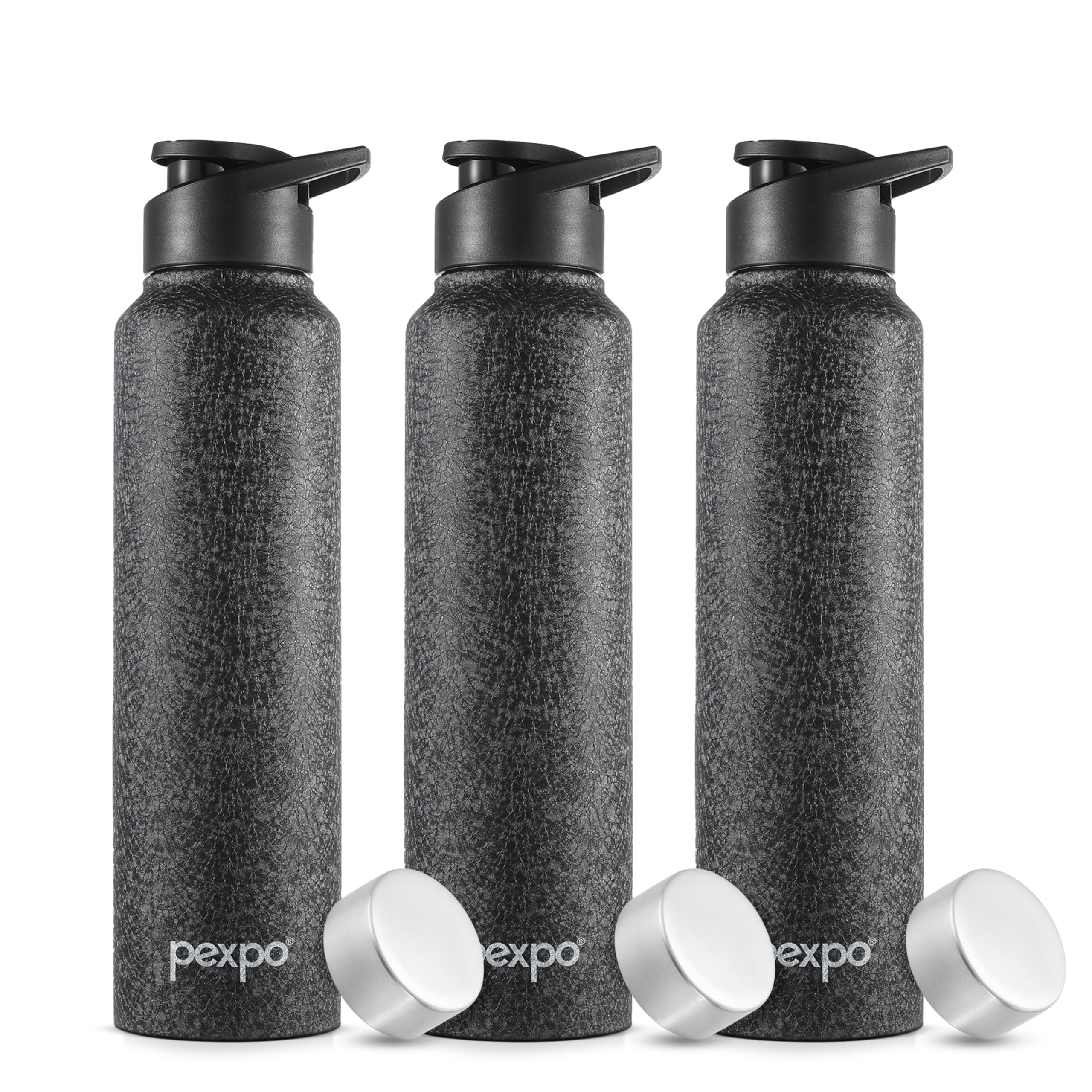 Go24 pexpo Stainless Steel Water Bottle Chromo Knight Black 950ml — Amazon image 24