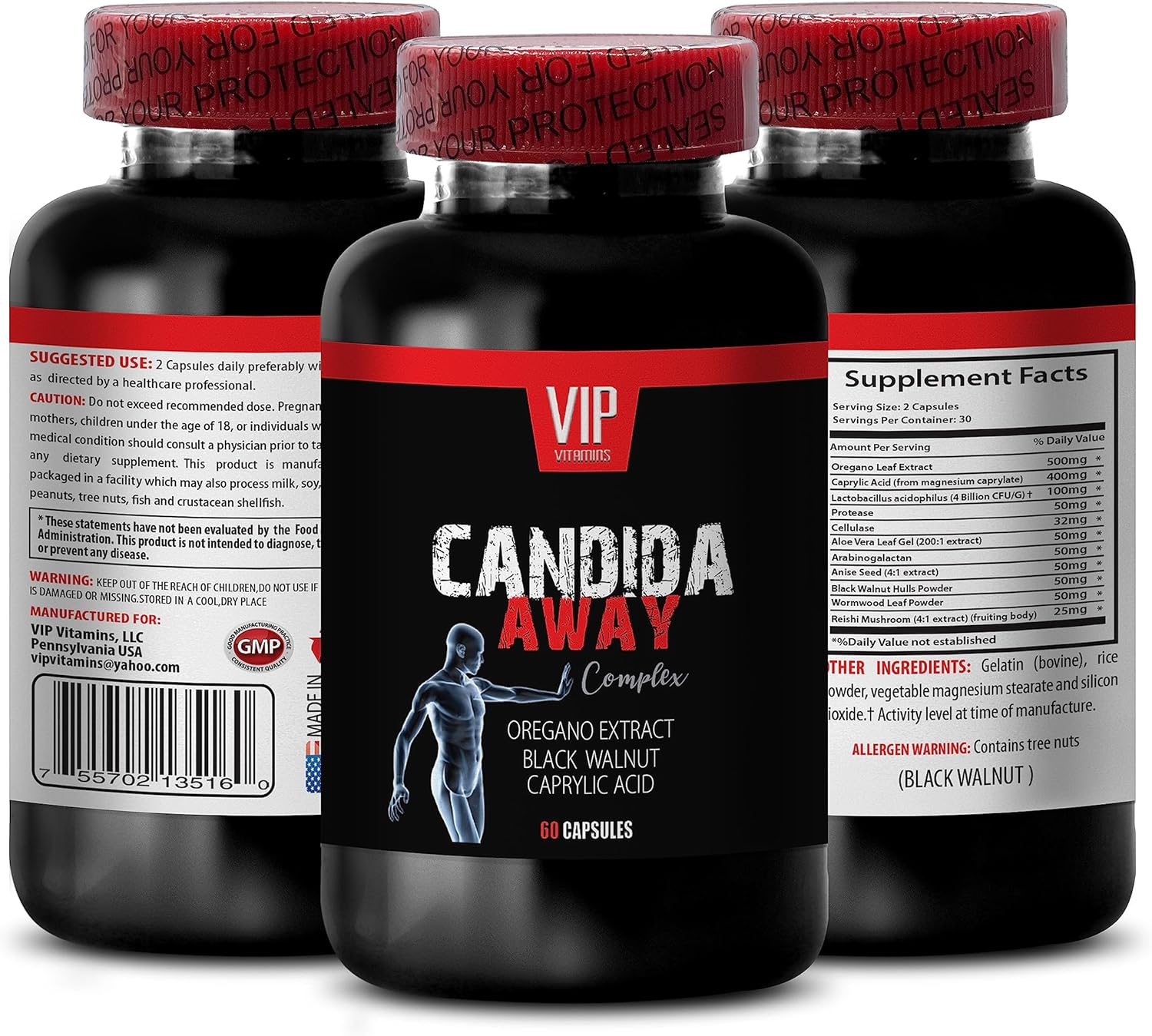 Natural detoxification Supplement Candida Away Extra