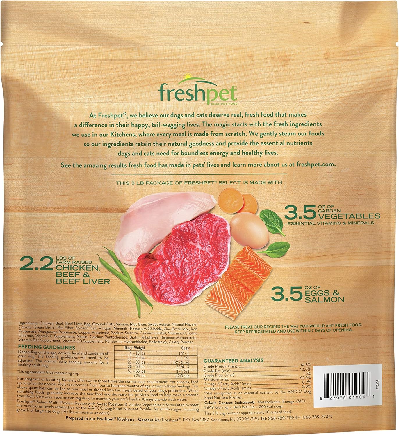Buy Freshpet Dog Food Multi Protein Complete Meal Chicken Beef Egg And Salmon Recipe 3lb Online In Turkey B00l26y0r0