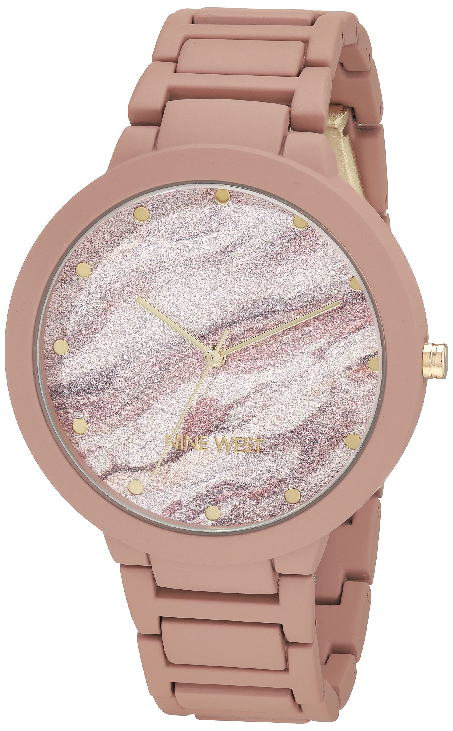 Nine West Womens Rubberized Bracelet Analog Watch- Tan (B09NWG8T6R) Amazon Price History, Amazon Price Tracker