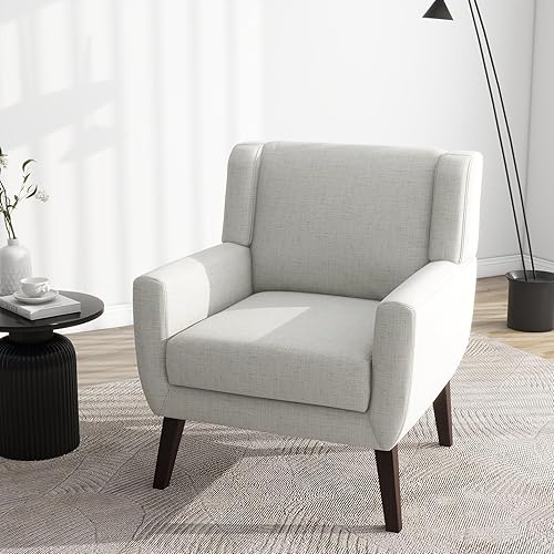Miniatura 37 de UIXE Silla de Acento Floral, Sillón Moderno Tapizado en Tela para Sala de Estar, Cómodas Sillas de Club con Brazos Sofá Individual con Botones