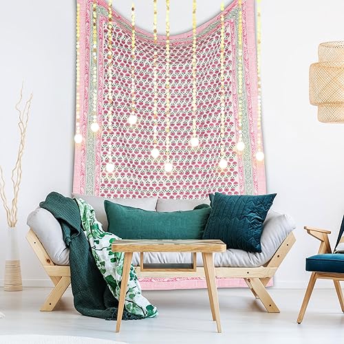 Miniatura 5 de Mantel estampado a mano para mesa rectangular, mantel con estampado de bloques para decoración de mesa de cocina, comedor, fiestas, bodas,