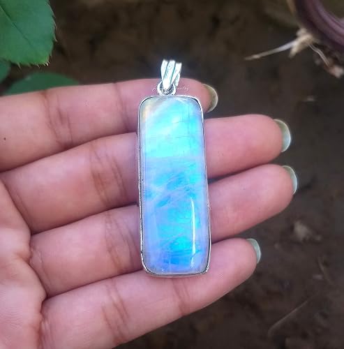 Natural Moonstone Pendant 925 Sterling 