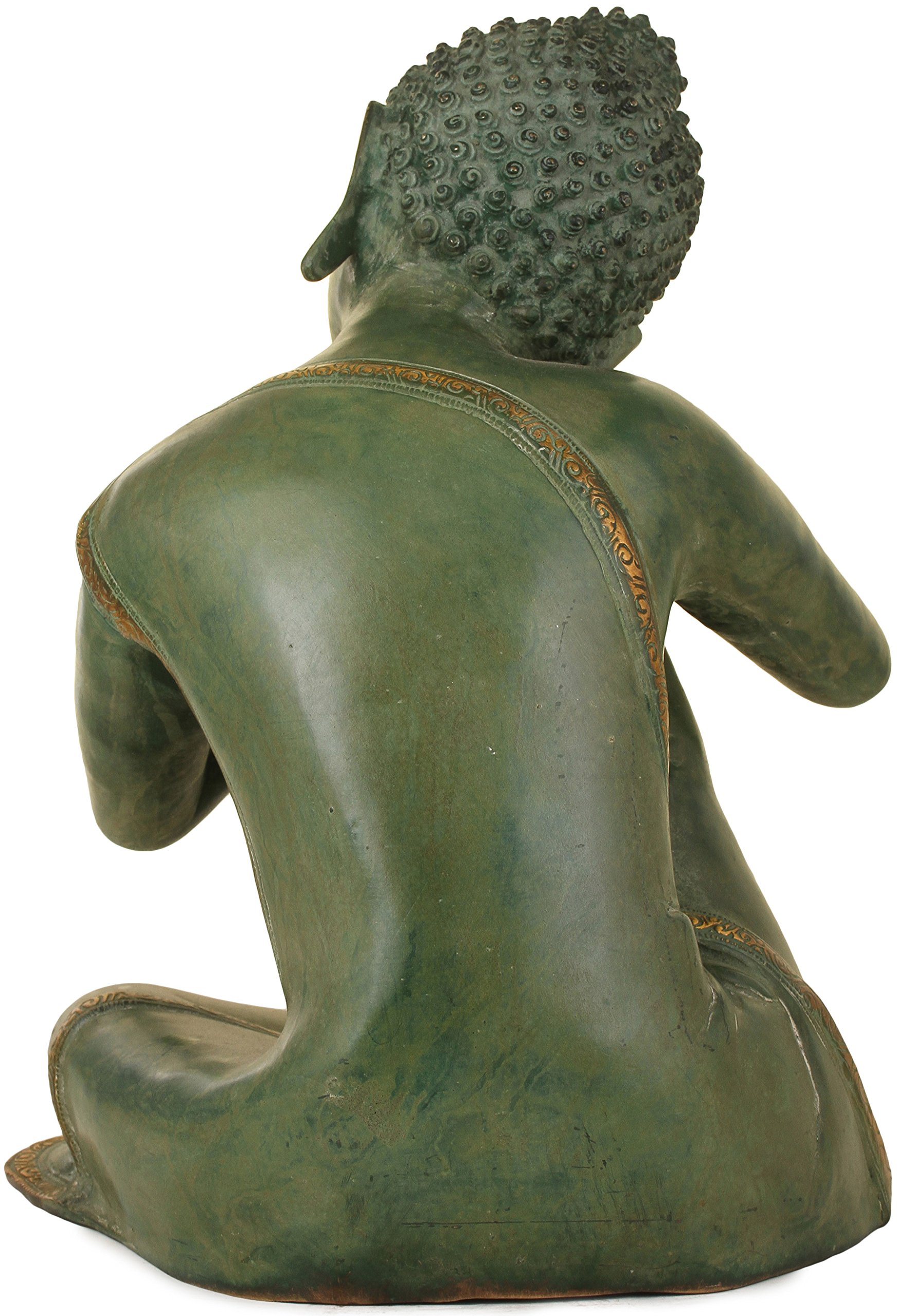 Amazon.co.jp: Exotic India Pensive ブッダ - 真鍮像 ZDR07-antique