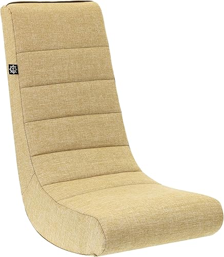 THE CREW FURNITURE Silla clásica para videojuegos con video, para niños y adolescentes, color camello