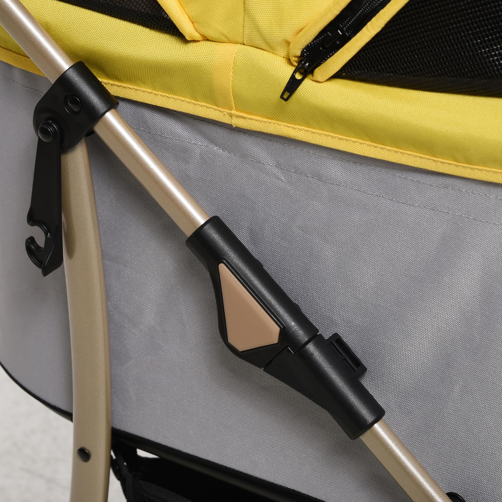 Carrito para perros PawHut, carrito para perros 2 en 1, bolsa de transporte, carrito plegable para perros con cojín, carrito para perros pequeños, gatos, carrito para gatos con 4 ruedas, ventana de