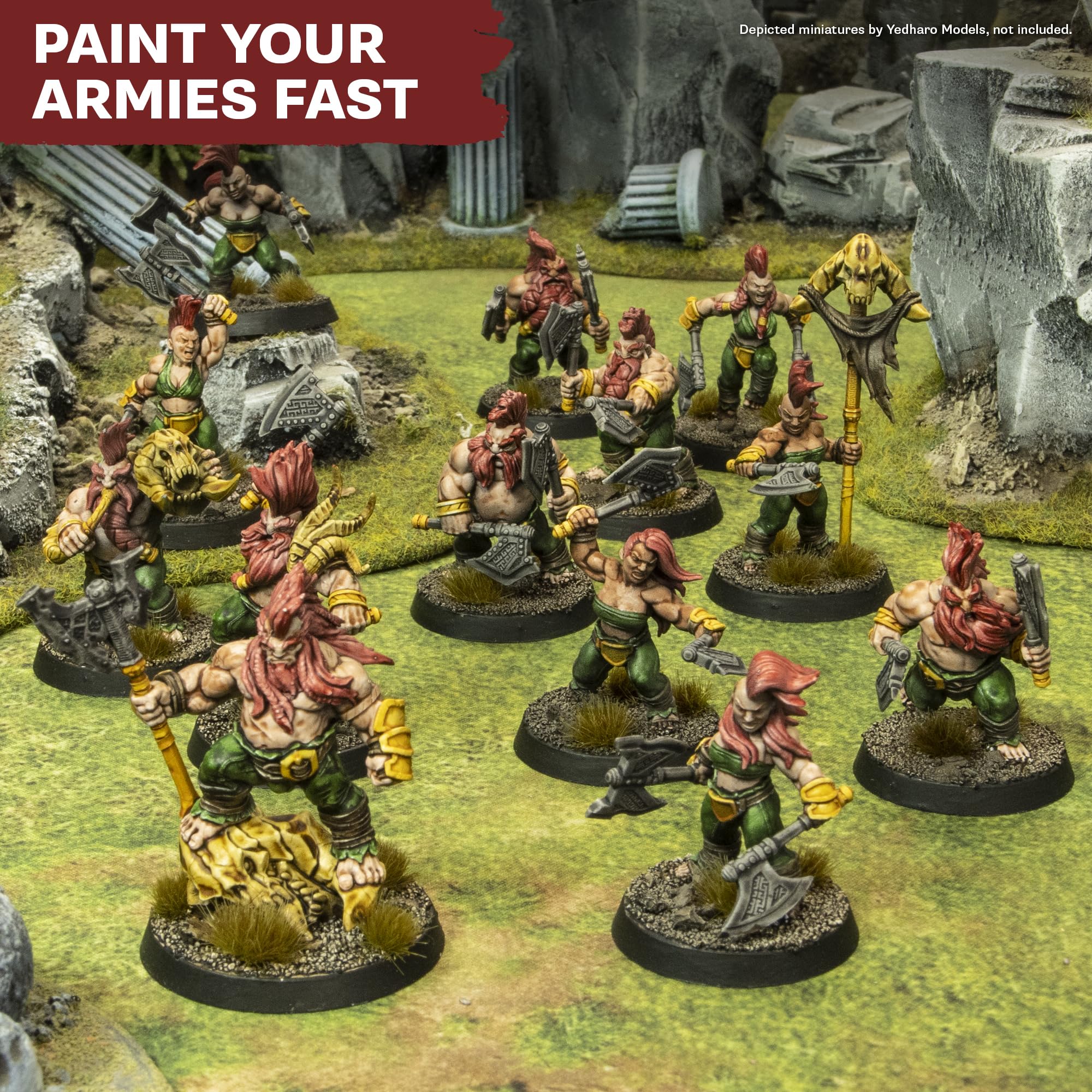 The Army Painter, Speedpaint 2.0 Fantasy Colours Bundle, 6 x 18 ml | Or, blanc, noir, rouge, bleu et marron, pour la peinture de figurines Warhammer et Donjons et Dragons